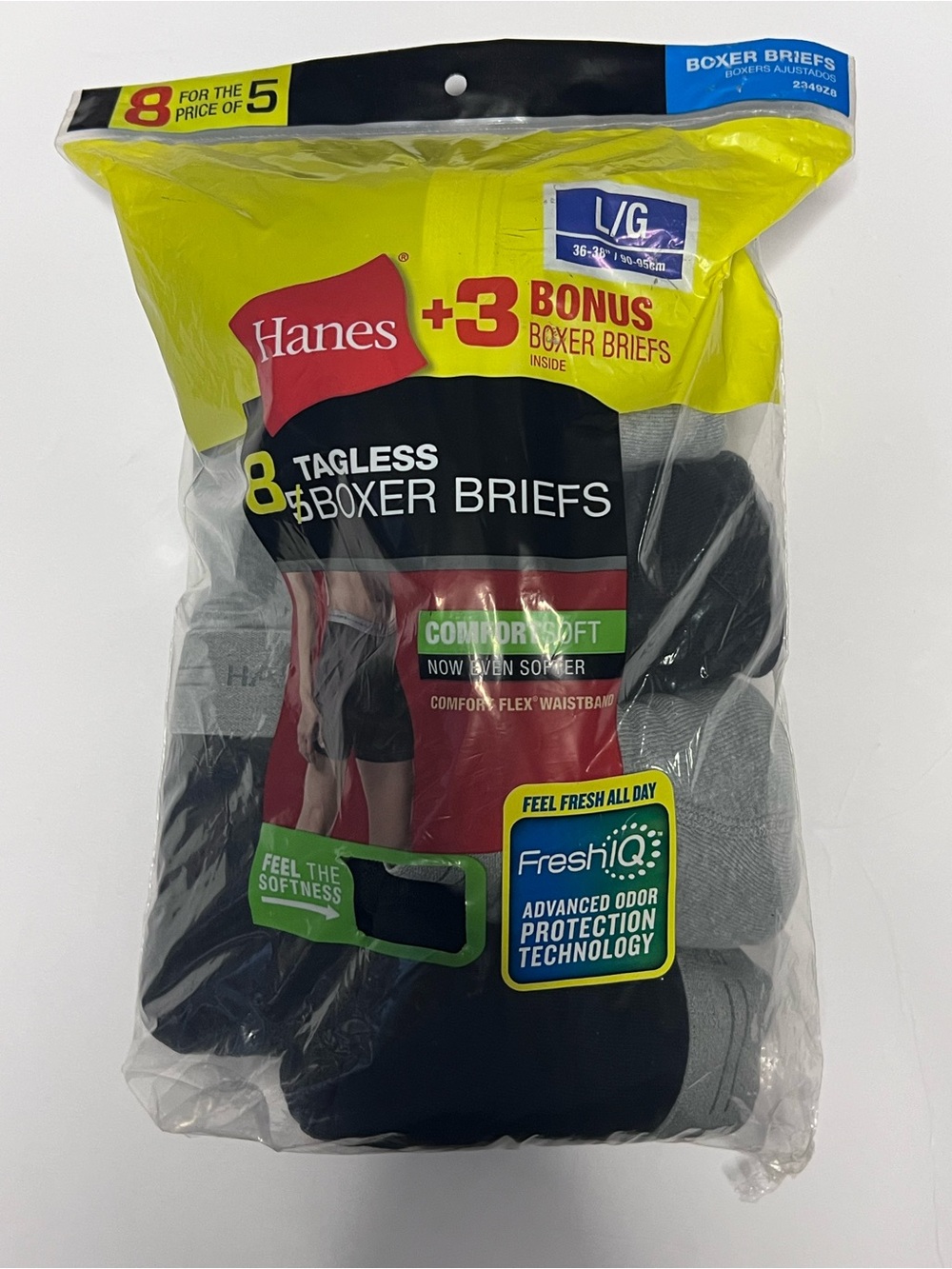 Hanes Tagless Boxer Briefs Size Large